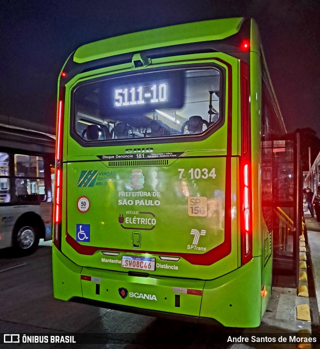 Viação Campo Belo 7 1034 na cidade de São Paulo, São Paulo, Brasil, por Andre Santos de Moraes. Número da foto: #13236481.