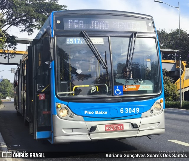 Viação Paratodos > São Jorge > Metropolitana São Paulo > Mobibrasil 6 3049 na cidade de São Paulo, São Paulo, Brasil, por Adriano Gonçalves Soares Dos Santos. Número da foto: #13235008.
