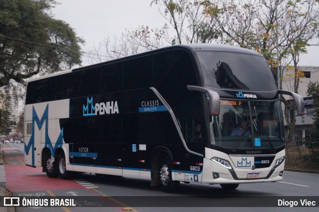 Empresa de Ônibus Nossa Senhora da Penha 6803 na cidade de Curitiba, Paraná, Brasil, por Diogo Viec. Número da foto: #13237532.