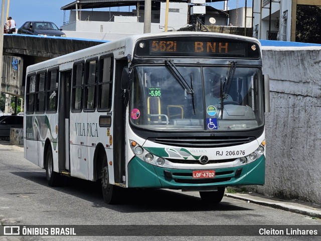 Viação Vila Rica RJ 206.076 na cidade de São João de Meriti, Rio de Janeiro, Brasil, por Cleiton Linhares. Número da foto: #13235250.