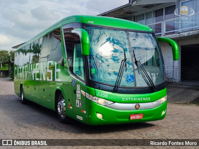Auto Viação Catarinense 3358 na cidade de Garuva, Santa Catarina, Brasil, por Ricardo Fontes Moro. Número da foto: #13237082.