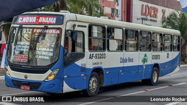 Viação Forte AF-93203 na cidade de Belém, Pará, Brasil, por Leonardo Rocha. Número da foto: #13234929.