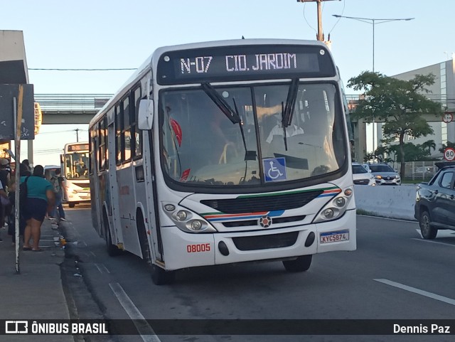 Transnacional Transportes Urbanos 08005 na cidade de Natal, Rio Grande do Norte, Brasil, por Dennis Paz. Número da foto: #13235573.