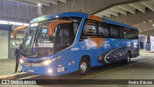 Empresa de Ônibus Pássaro Marron 5357 na cidade de São Caetano do Sul, São Paulo, Brasil, por Pedro D'Araio. Número da foto: #13235052.