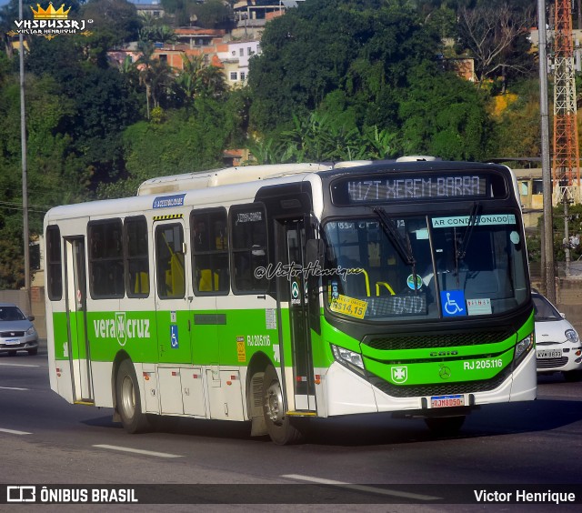 Viação Vera Cruz RJ 205.116 na cidade de Duque de Caxias, Rio de Janeiro, Brasil, por Victor Henrique. Número da foto: #13236974.