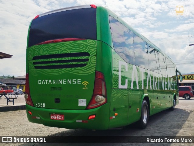 Auto Viação Catarinense 3358 na cidade de Garuva, Santa Catarina, Brasil, por Ricardo Fontes Moro. Número da foto: #13237072.