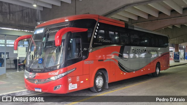 Empresa de Ônibus Pássaro Marron 5002 na cidade de São Caetano do Sul, São Paulo, Brasil, por Pedro D'Araio. Número da foto: #13235051.