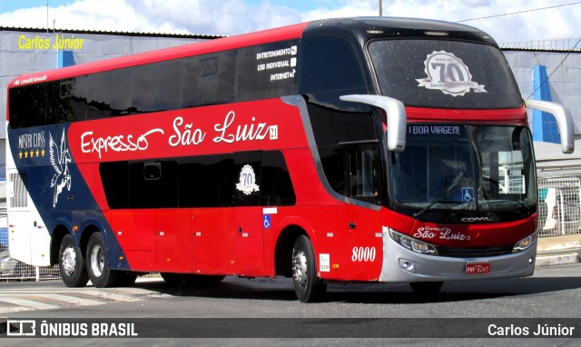 Expresso São Luiz 8000 na cidade de Goiânia, Goiás, Brasil, por Carlos Júnior. Número da foto: #13236783.