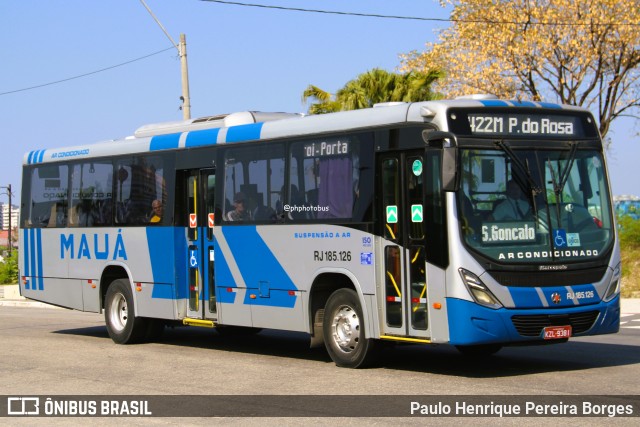 Viação Mauá RJ 185.126 na cidade de Niterói, Rio de Janeiro, Brasil, por Paulo Henrique Pereira Borges. Número da foto: #13236638.