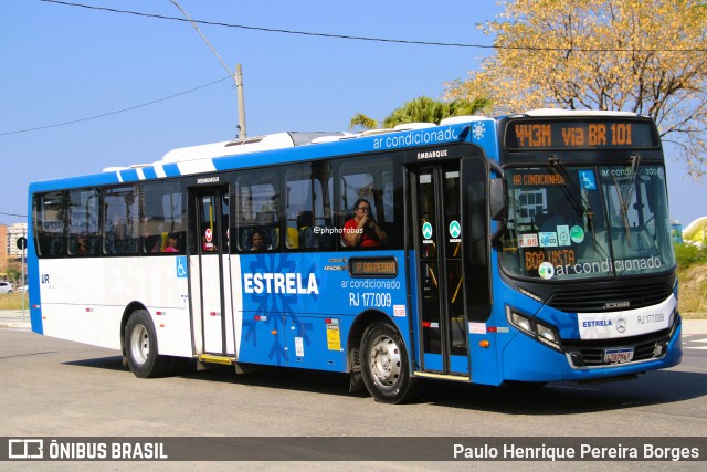 Viação Estrela RJ 177.009 na cidade de Niterói, Rio de Janeiro, Brasil, por Paulo Henrique Pereira Borges. Número da foto: #13236544.
