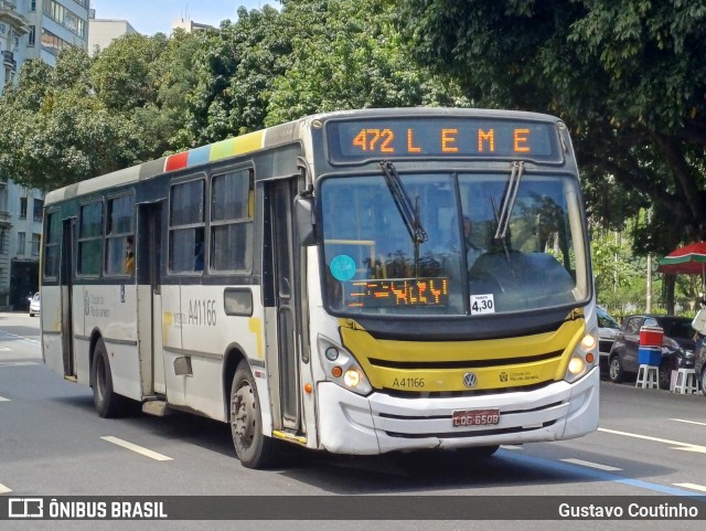 Real Auto Ônibus A41166 na cidade de Rio de Janeiro, Rio de Janeiro, Brasil, por Gustavo Coutinho. Número da foto: #13235364.