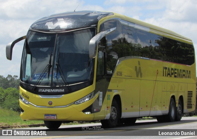 Viação Nova Itapemirim 60366 na cidade de Barra do Piraí, Rio de Janeiro, Brasil, por Leonardo Daniel. Número da foto: #13236304.