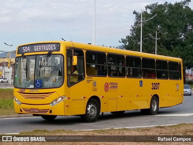 Auto Ônibus Três Irmãos 3207 na cidade de Jundiaí, São Paulo, Brasil, por Rafael Campos. Número da foto: #13236591.