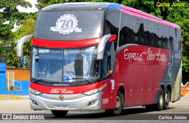 Expresso São Luiz 10090 na cidade de Goiânia, Goiás, Brasil, por Carlos Júnior. Número da foto: #13236796.