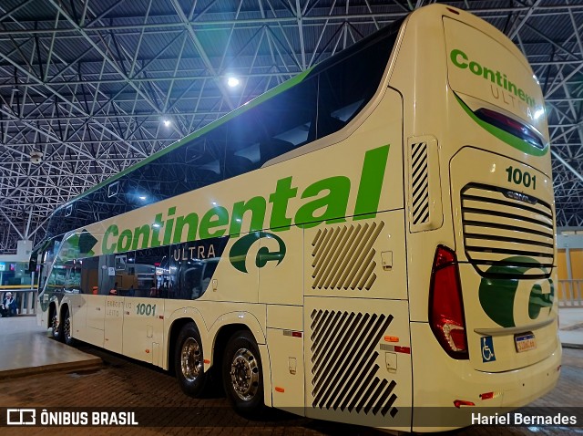 Viação Continental de Transportes 1001 na cidade de Patos de Minas, Minas Gerais, Brasil, por Hariel Bernades. Número da foto: #13237055.