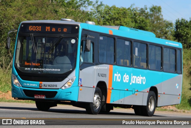 Expresso Rio de Janeiro RJ 142.015 na cidade de Magé, Rio de Janeiro, Brasil, por Paulo Henrique Pereira Borges. Número da foto: #13239803.