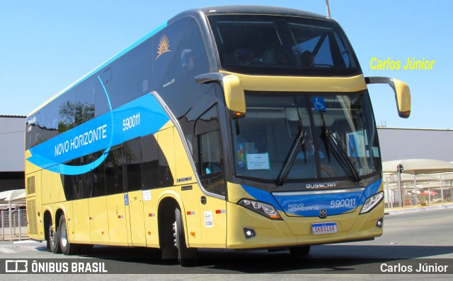 Viação Novo Horizonte 590011 na cidade de Goiânia, Goiás, Brasil, por Carlos Júnior. Número da foto: #13240677.