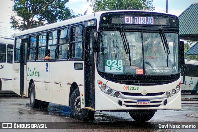 Auto Ônibus Líder 0912059 na cidade de Manaus, Amazonas, Brasil, por Davi Nascimento. Número da foto: #13239068.