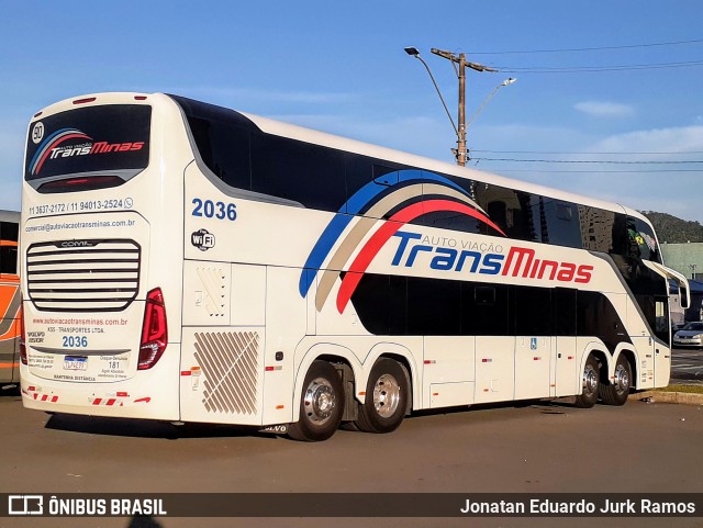 Auto Viação TransMinas 2036 na cidade de Itajaí, Santa Catarina, Brasil, por Jonatan Eduardo Jurk Ramos. Número da foto: #13240780.