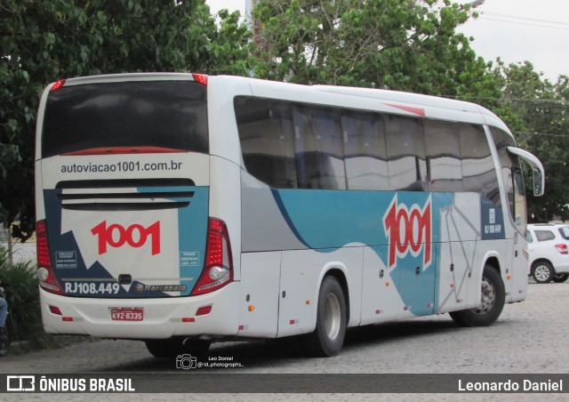 Auto Viação 1001 RJ 108.449 na cidade de Cabo Frio, Rio de Janeiro, Brasil, por Leonardo Daniel. Número da foto: #13239892.
