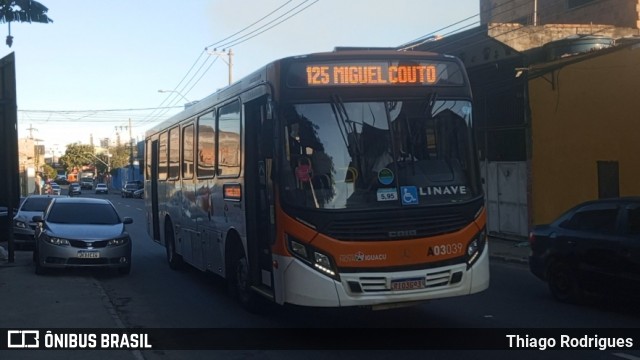Linave Transportes A03039 na cidade de Nova Iguaçu, Rio de Janeiro, Brasil, por Thiago Rodrigues. Número da foto: #13237789.