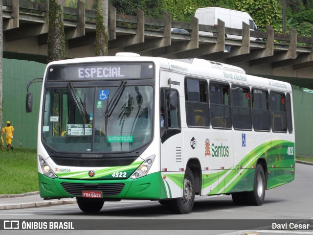 Viação Piracicabana Santos 4922 na cidade de Santos, São Paulo, Brasil, por Davi Cesar. Número da foto: #13238218.