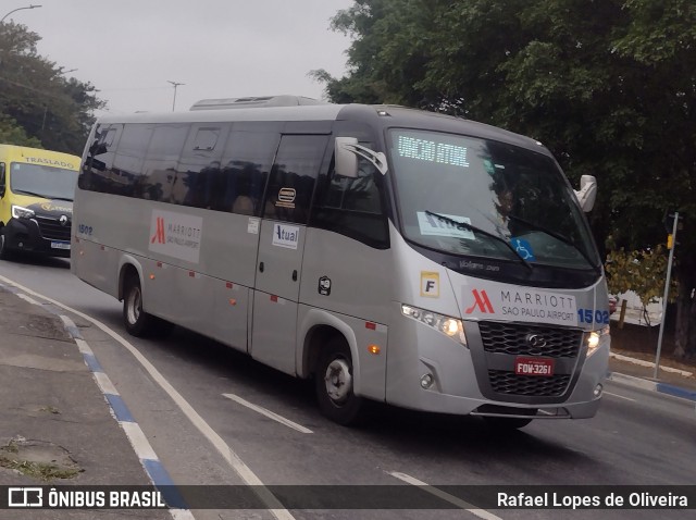 Viação Atual 1502 na cidade de Guarulhos, São Paulo, Brasil, por Rafael Lopes de Oliveira. Número da foto: #13239384.