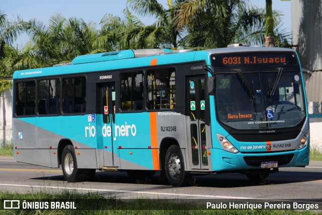 Expresso Rio de Janeiro RJ 142.048 na cidade de Magé, Rio de Janeiro, Brasil, por Paulo Henrique Pereira Borges. Número da foto: #13239814.