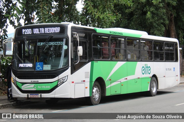 Viação Elite RJ 176.046 na cidade de Barra Mansa, Rio de Janeiro, Brasil, por José Augusto de Souza Oliveira. Número da foto: #13238925.