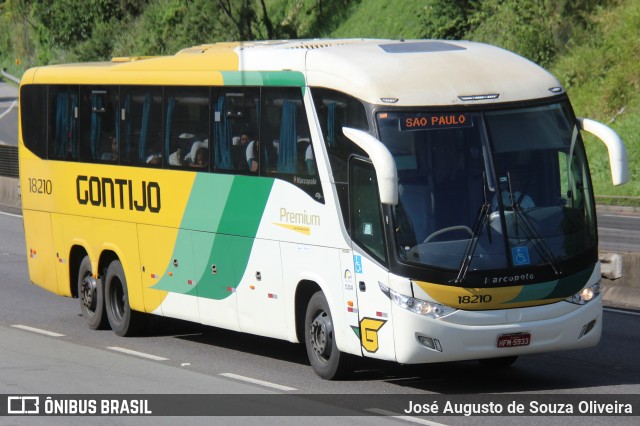 Empresa Gontijo de Transportes 18210 na cidade de Piraí, Rio de Janeiro, Brasil, por José Augusto de Souza Oliveira. Número da foto: #13238939.