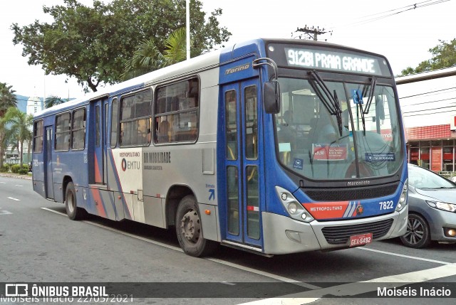BR Mobilidade Baixada Santista 7822 na cidade de Cubatão, São Paulo, Brasil, por Moiséis Inácio. Número da foto: #13239847.