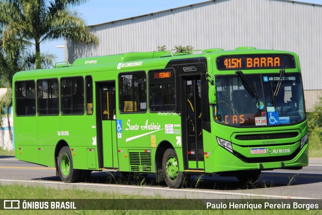 Transportes Santo Antônio RJ 161.016 na cidade de Magé, Rio de Janeiro, Brasil, por Paulo Henrique Pereira Borges. Número da foto: #13239826.