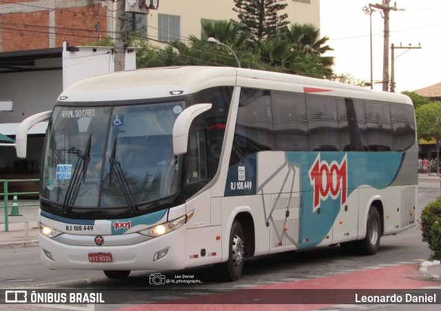 Auto Viação 1001 RJ 108.449 na cidade de Cabo Frio, Rio de Janeiro, Brasil, por Leonardo Daniel. Número da foto: #13239882.