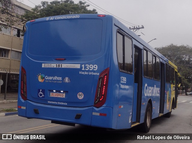 VUG - Viação Urbana Guarulhos 1399 na cidade de Guarulhos, São Paulo, Brasil, por Rafael Lopes de Oliveira. Número da foto: #13239371.