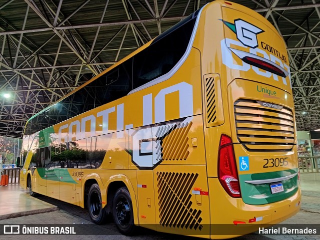 Empresa Gontijo de Transportes 23095 na cidade de Patos de Minas, Minas Gerais, Brasil, por Hariel Bernades. Número da foto: #13238938.