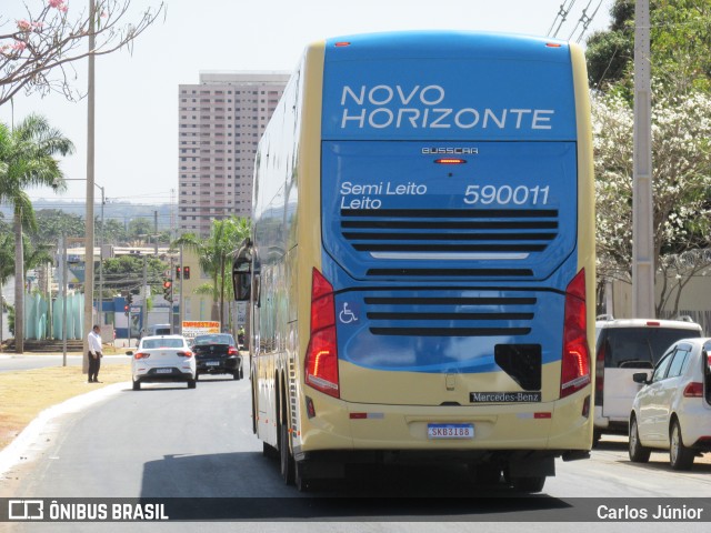 Viação Novo Horizonte 590011 na cidade de Goiânia, Goiás, Brasil, por Carlos Júnior. Número da foto: #13240673.