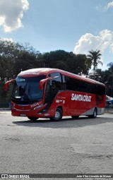 Viação Santa Cruz 35824 na cidade de Pouso Alegre, Minas Gerais, Brasil, por João Vitor Almeida de Moura. Número da foto: #13240212.