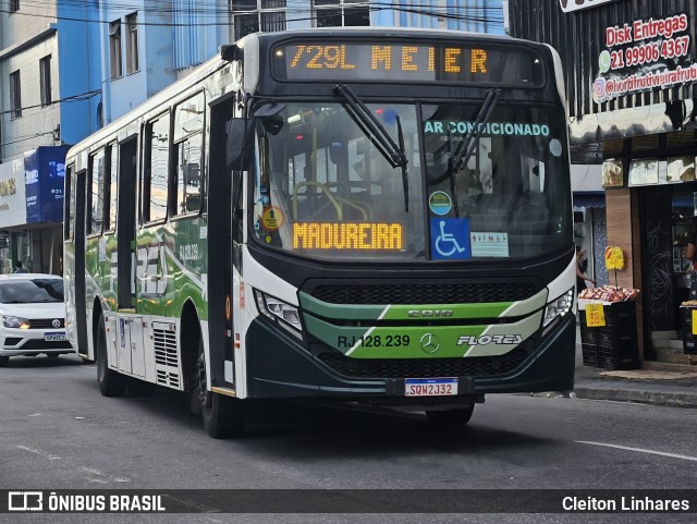 Transportes Flores RJ 128.239 na cidade de São João de Meriti, Rio de Janeiro, Brasil, por Cleiton Linhares. Número da foto: #13242147.