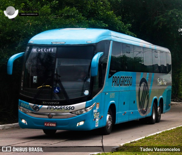 Auto Viação Progresso 6095 na cidade de Recife, Pernambuco, Brasil, por Tadeu Vasconcelos. Número da foto: #13242049.