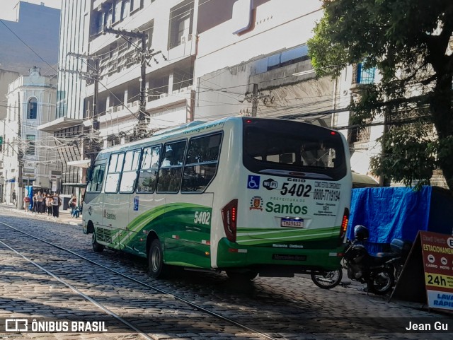 Viação Piracicabana Santos 5402 na cidade de Santos, São Paulo, Brasil, por Jean Gu. Número da foto: #13242575.