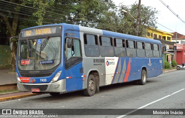 BR Mobilidade Baixada Santista 7433 na cidade de Cubatão, São Paulo, Brasil, por Moiséis Inácio. Número da foto: #13242241.