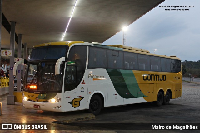 Empresa Gontijo de Transportes 17360 na cidade de João Monlevade, Minas Gerais, Brasil, por Mairo de Magalhães. Número da foto: #13241772.