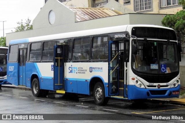 Transol Transportes Coletivos 0287 na cidade de Florianópolis, Santa Catarina, Brasil, por Matheus Ribas. Número da foto: #13243531.