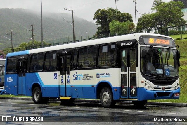 Transol Transportes Coletivos 0286 na cidade de Florianópolis, Santa Catarina, Brasil, por Matheus Ribas. Número da foto: #13243536.