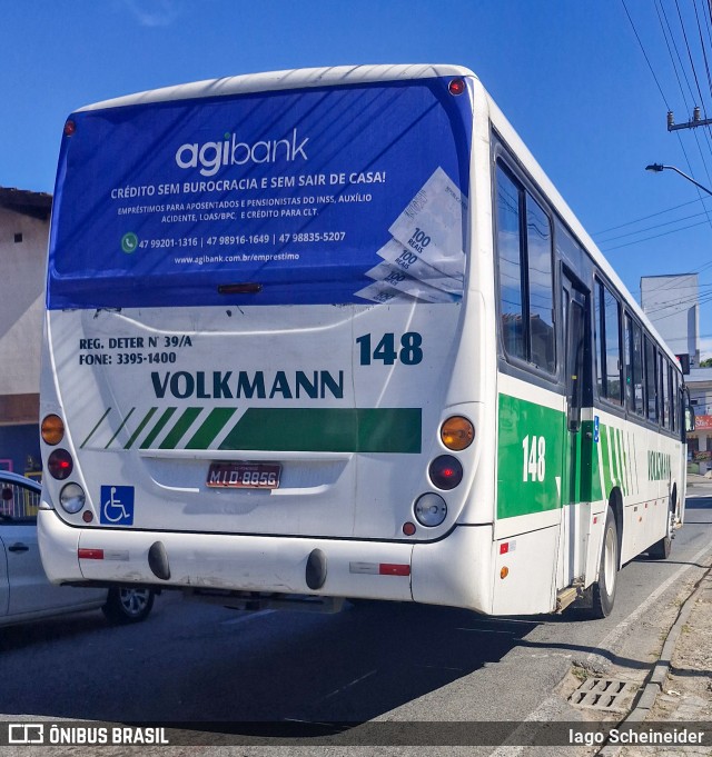Empresa de Transportes Coletivos Volkmann 148 na cidade de Blumenau, Santa Catarina, Brasil, por Iago Scheineider. Número da foto: #13241480.