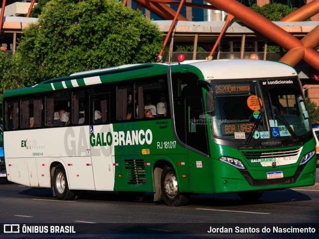 Viação Galo Branco RJ 181.017 na cidade de Rio de Janeiro, Rio de Janeiro, Brasil, por Jordan Santos do Nascimento. Número da foto: #13241011.
