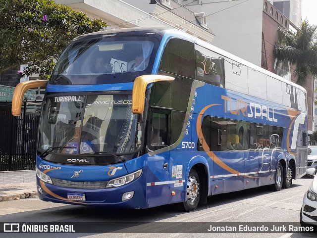 Turispall Transporte e Turismo 5700 na cidade de Itajaí, Santa Catarina, Brasil, por Jonatan Eduardo Jurk Ramos. Número da foto: #13242638.
