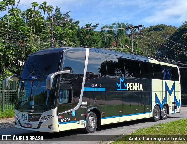 Empresa de Ônibus Nossa Senhora da Penha 64206 na cidade de São Paulo, São Paulo, Brasil, por André Lourenço de Freitas. Número da foto: #13242562.