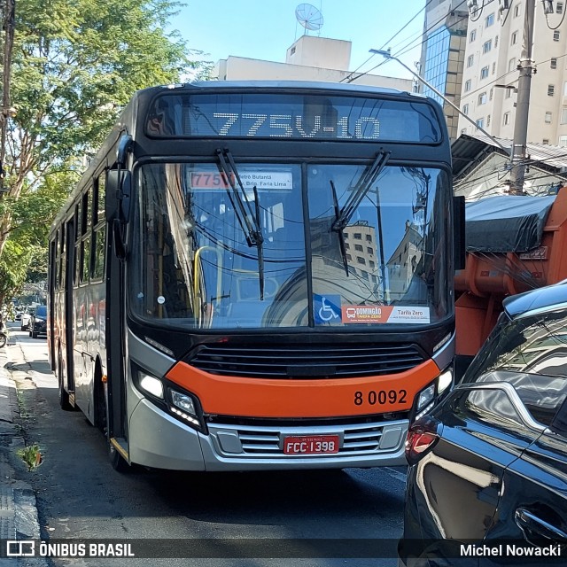TRANSPPASS - Transporte de Passageiros 8 0092 na cidade de São Paulo, São Paulo, Brasil, por Michel Nowacki. Número da foto: #13243470.