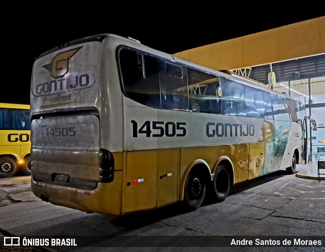 Empresa Gontijo de Transportes 14505 na cidade de Perdões, Minas Gerais, Brasil, por Andre Santos de Moraes. Número da foto: #13242777.